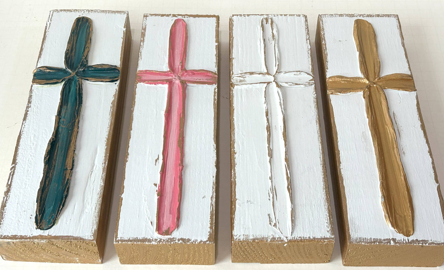 Hand Painted Cross Decor