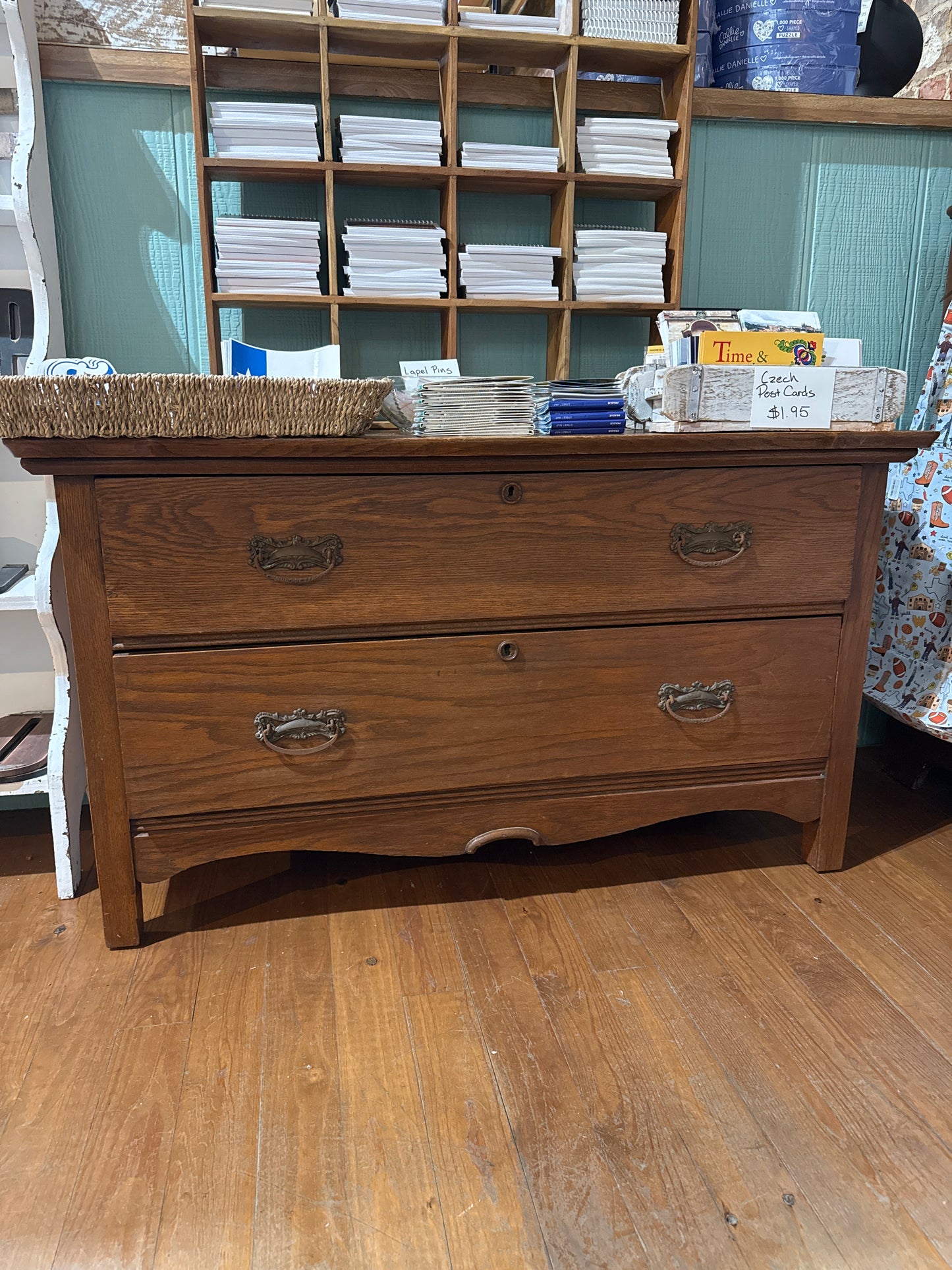 2 Drawer Wooden Chest