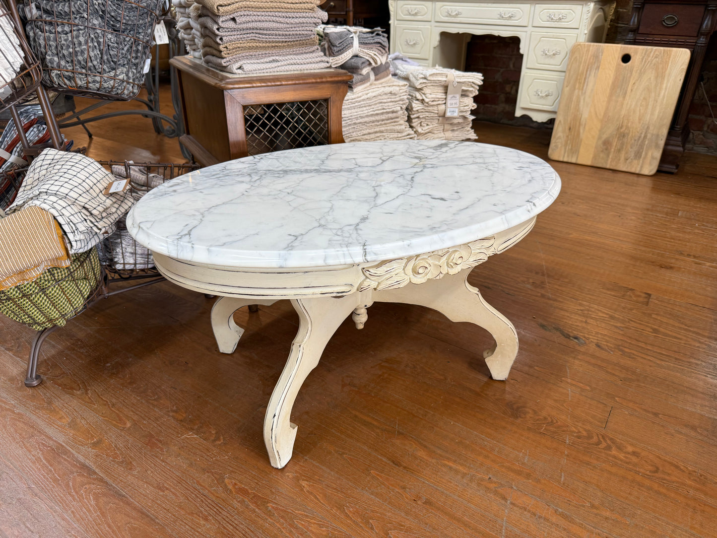 Vintage Italian Marble-Top Table