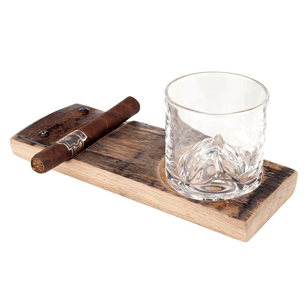 Whiskey Barrel Stave Cigar Tray