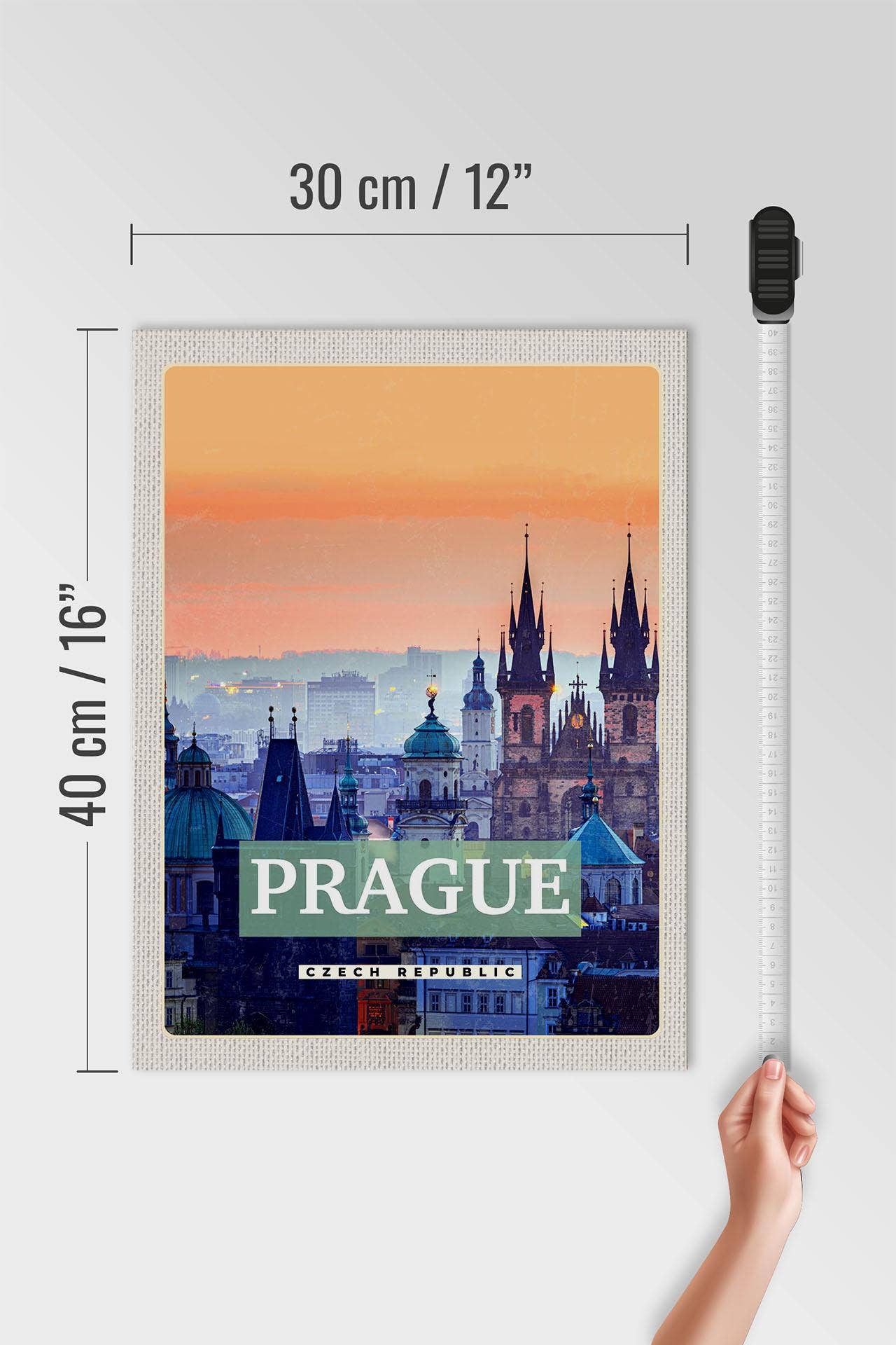 Old Town Prague Czech Republic Wooden Sign