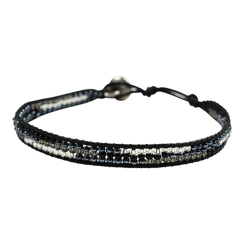 3 Row Button Bracelet
