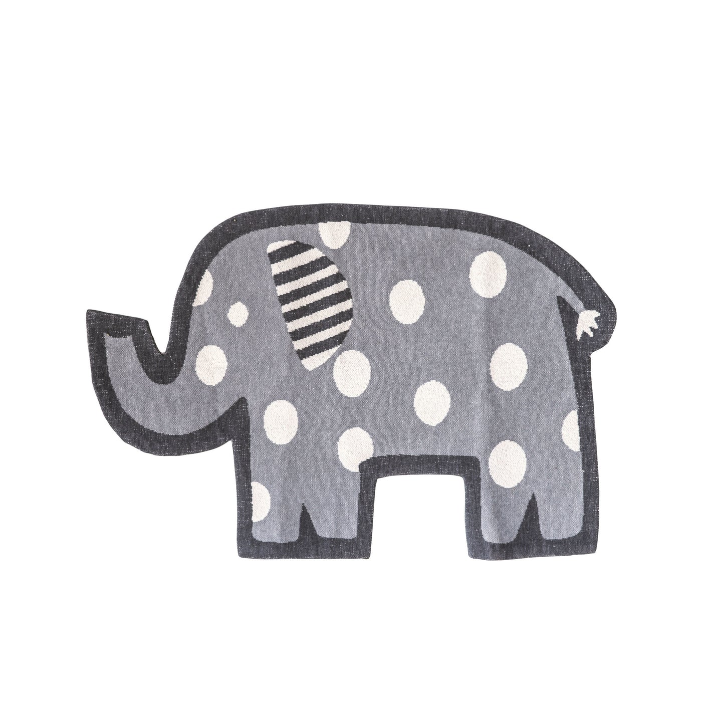 Cotton Knit Elephant Rug