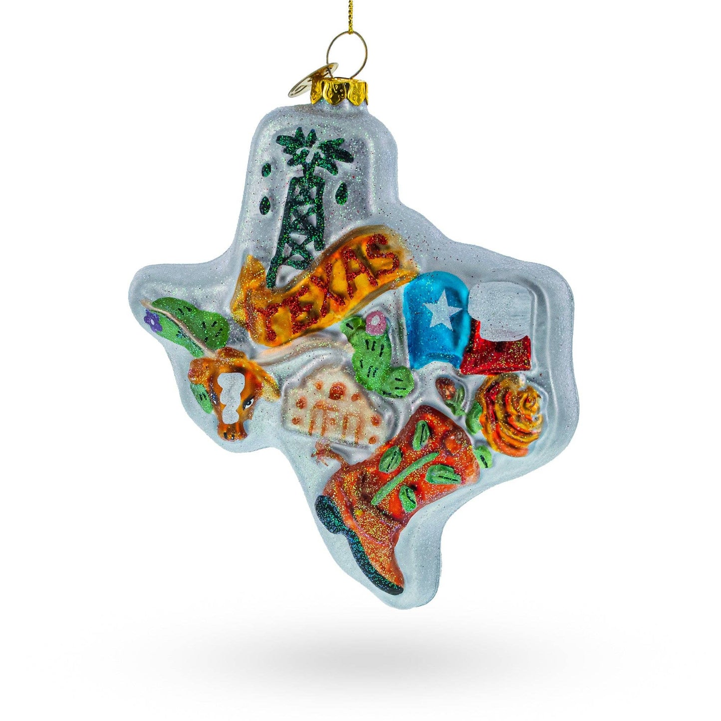 Texan Adventure: Travel to the State of Texas Glass Ornament