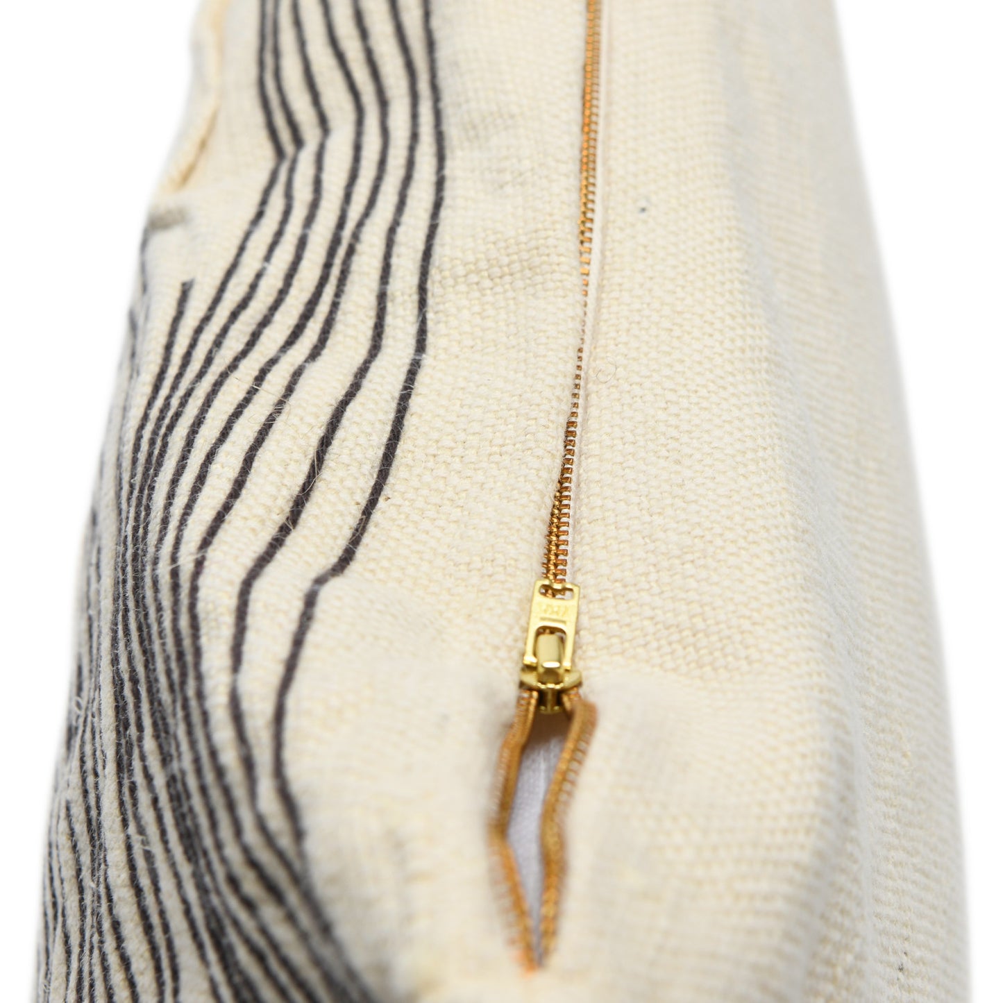 Lumbar Pillow w/ Embroidered Lines