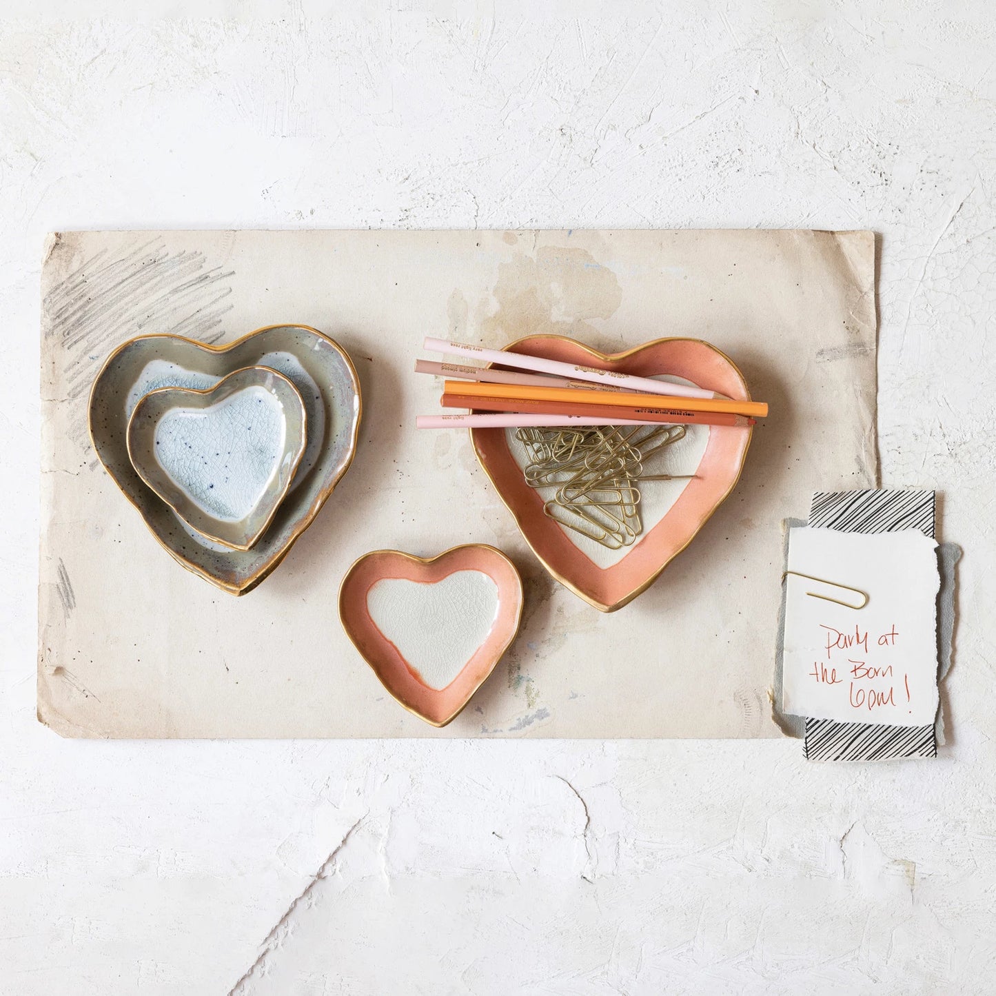Stoneware Heart Dish