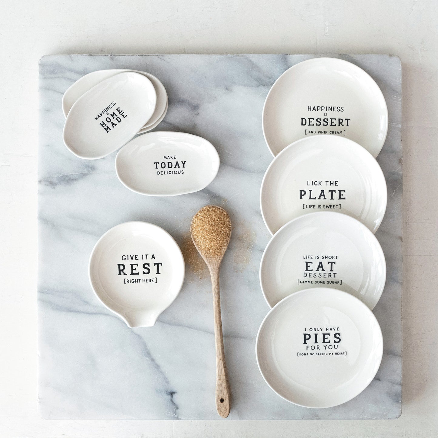 Stoneware Plate Relief Saying