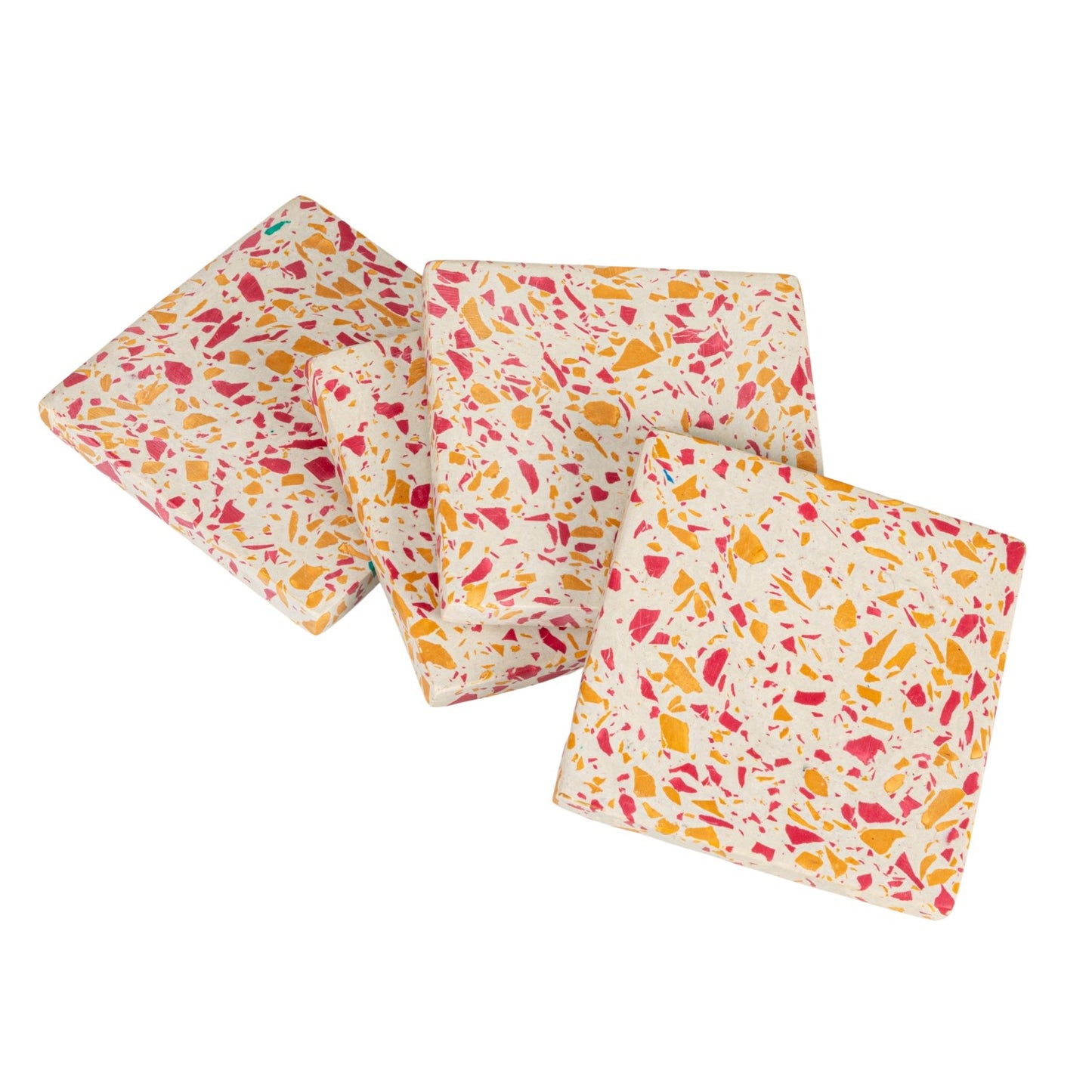 Resin Terrazzo Coasters, Set of 4