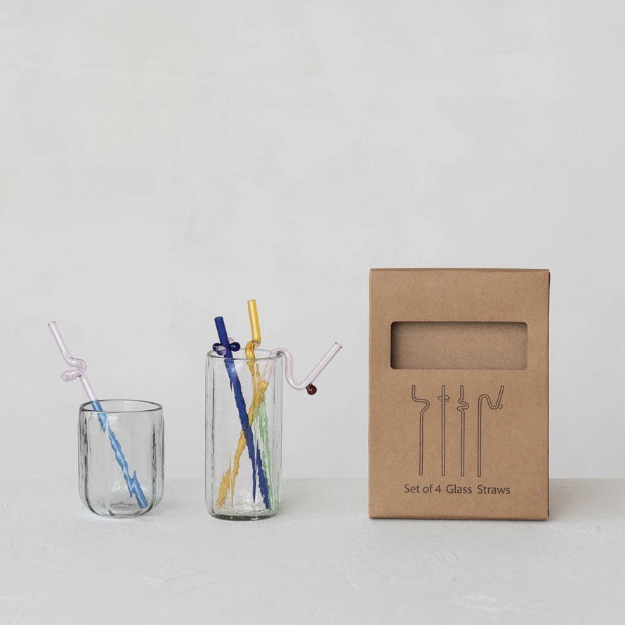 Glass Twisted Drinking Straws