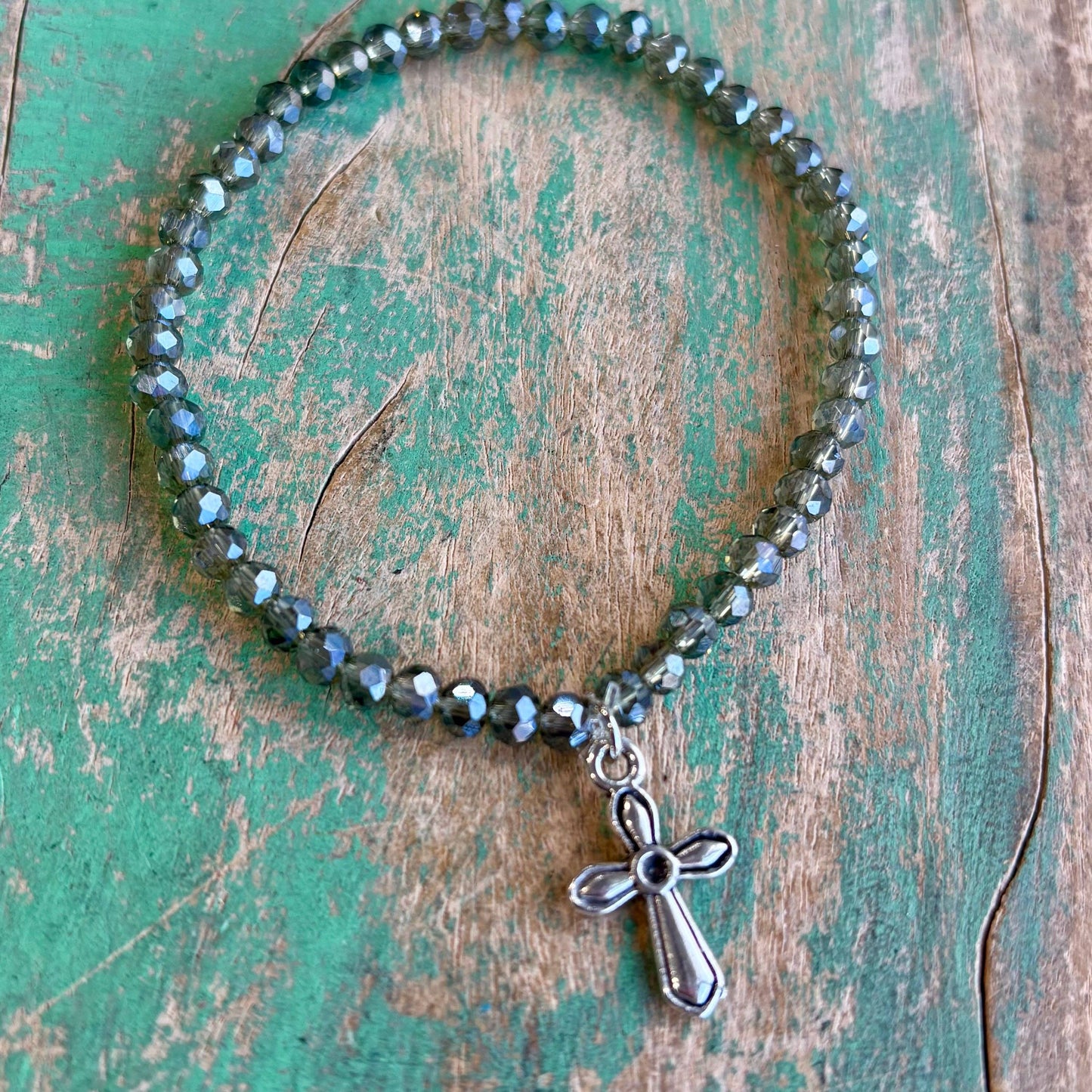 Sweet Crystal Cross Bracelet