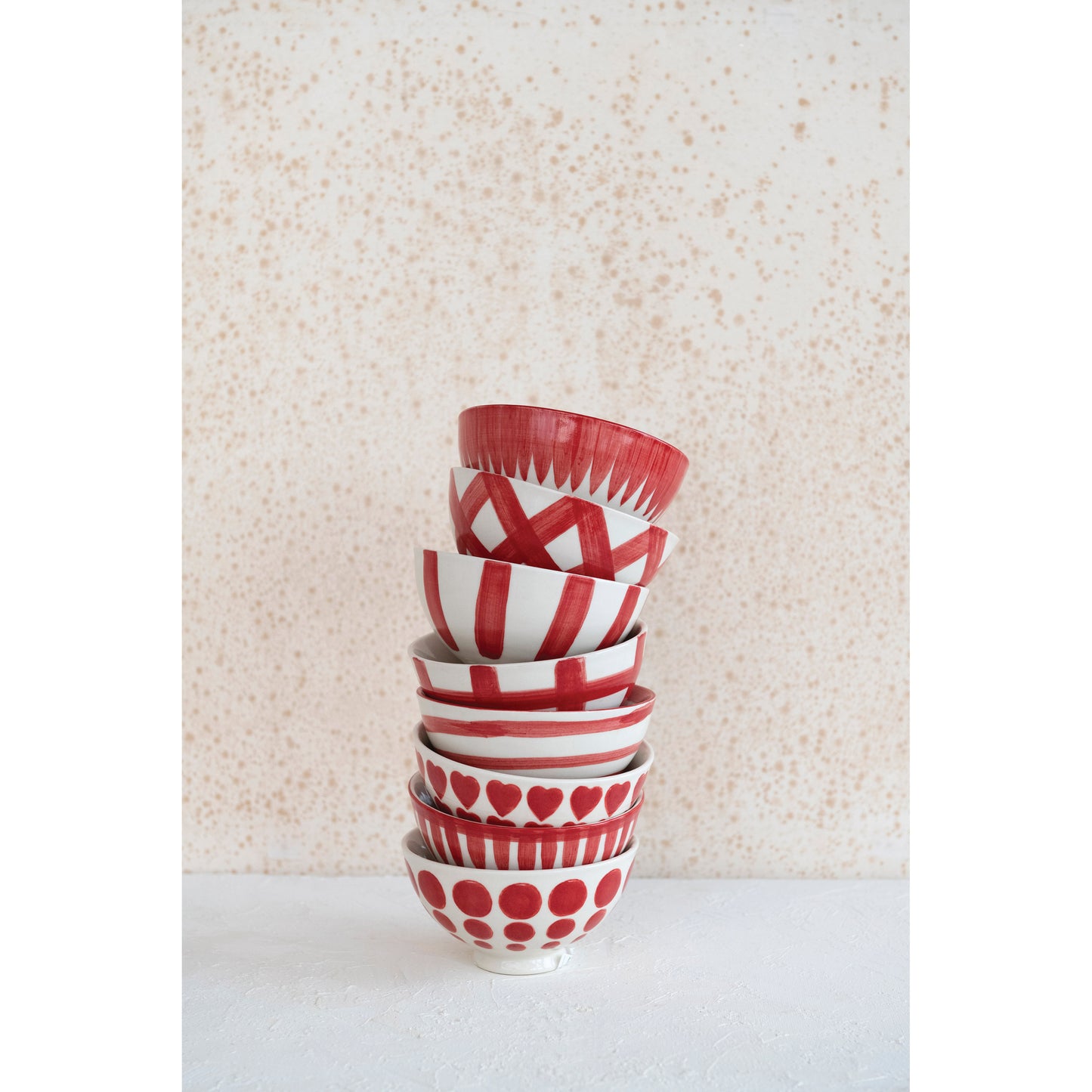 Round x 2-1/4"H Hand-Painted Stoneware Latte Bowl