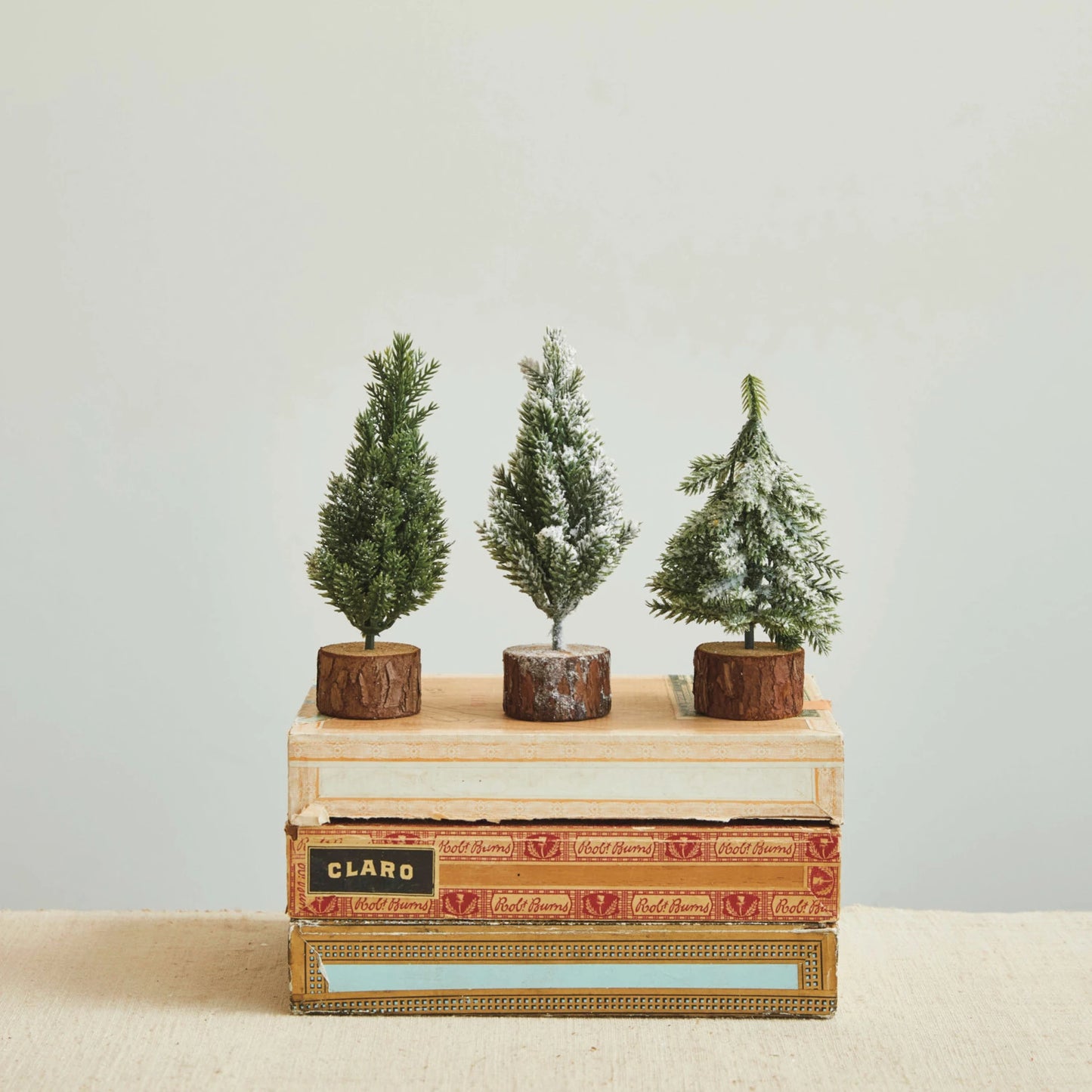 Faux Fir Tree w/ Wood Base
