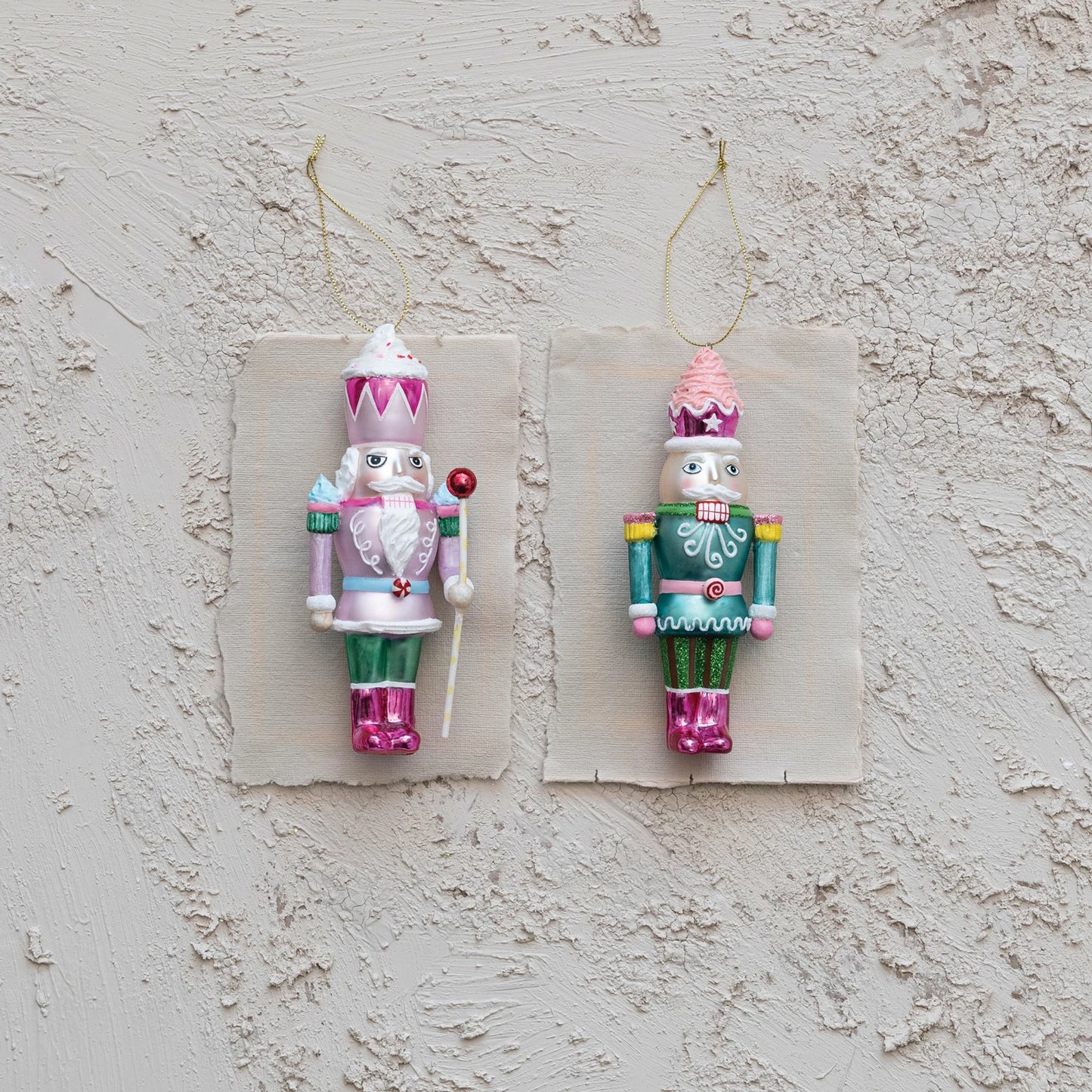 Glass Nutcracker Ornament, 2 Styles