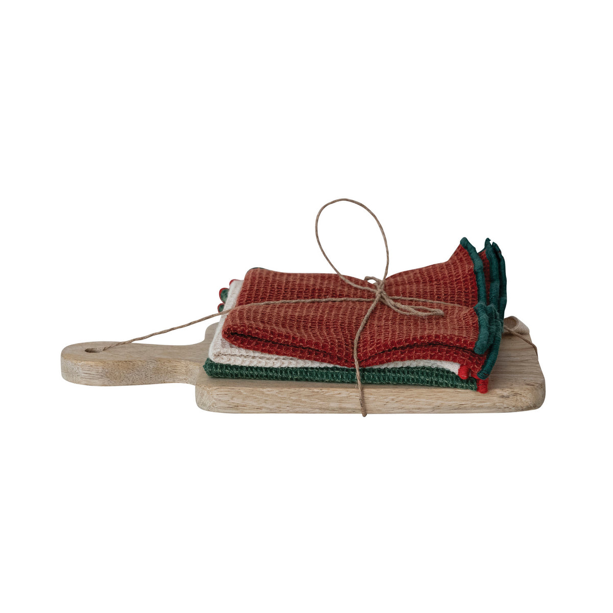 Dish Cloths with Stitched Edge & Cheese/Serving Board