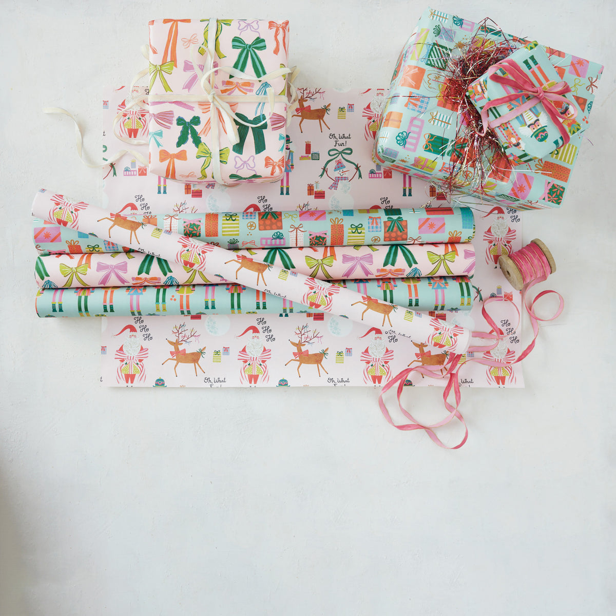 Wrapping Paper Sheets, 3 Sheets Per Roll