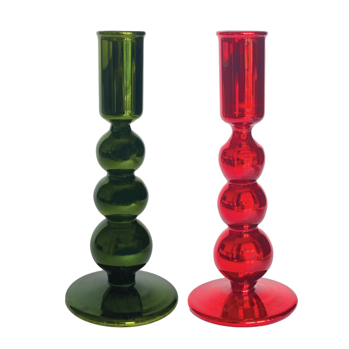 Mercury Glass Taper Candle Holder
