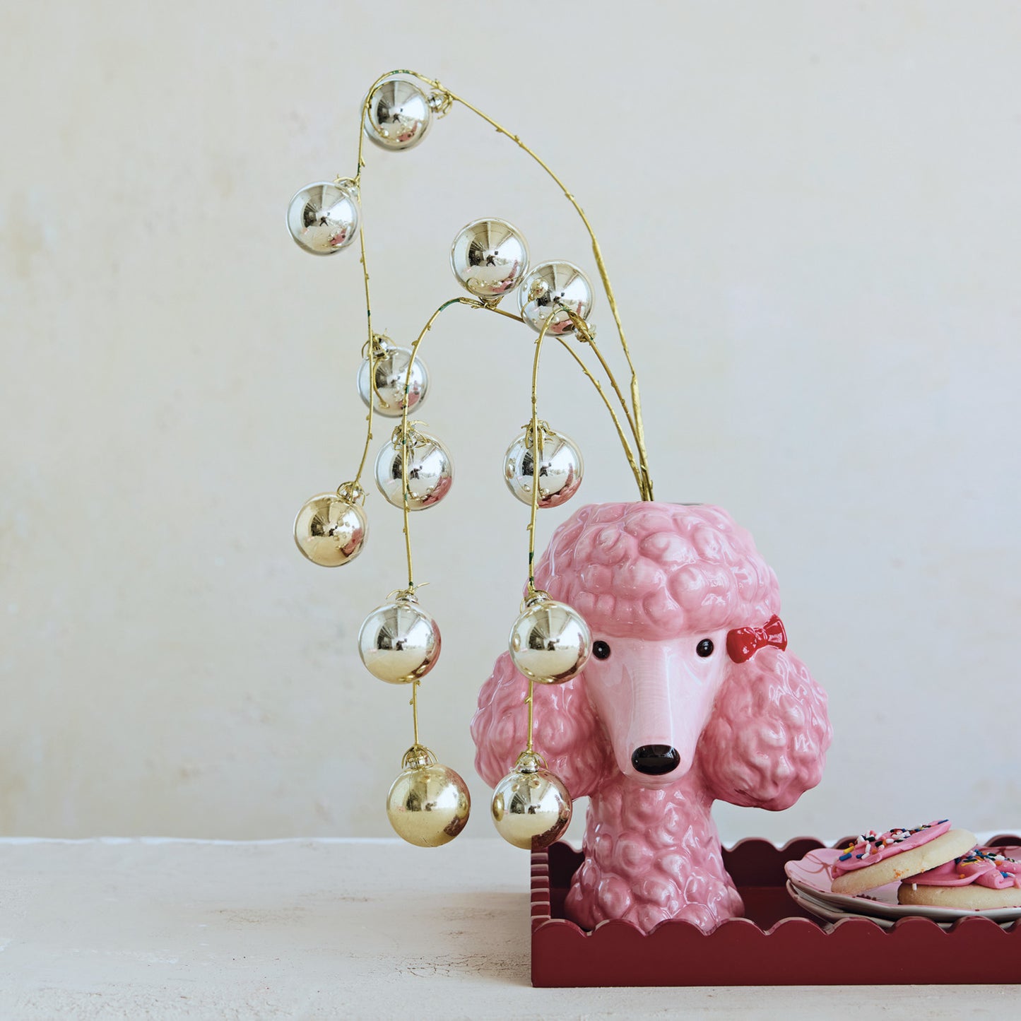 Ceramic Poodle Head Shaped Vase