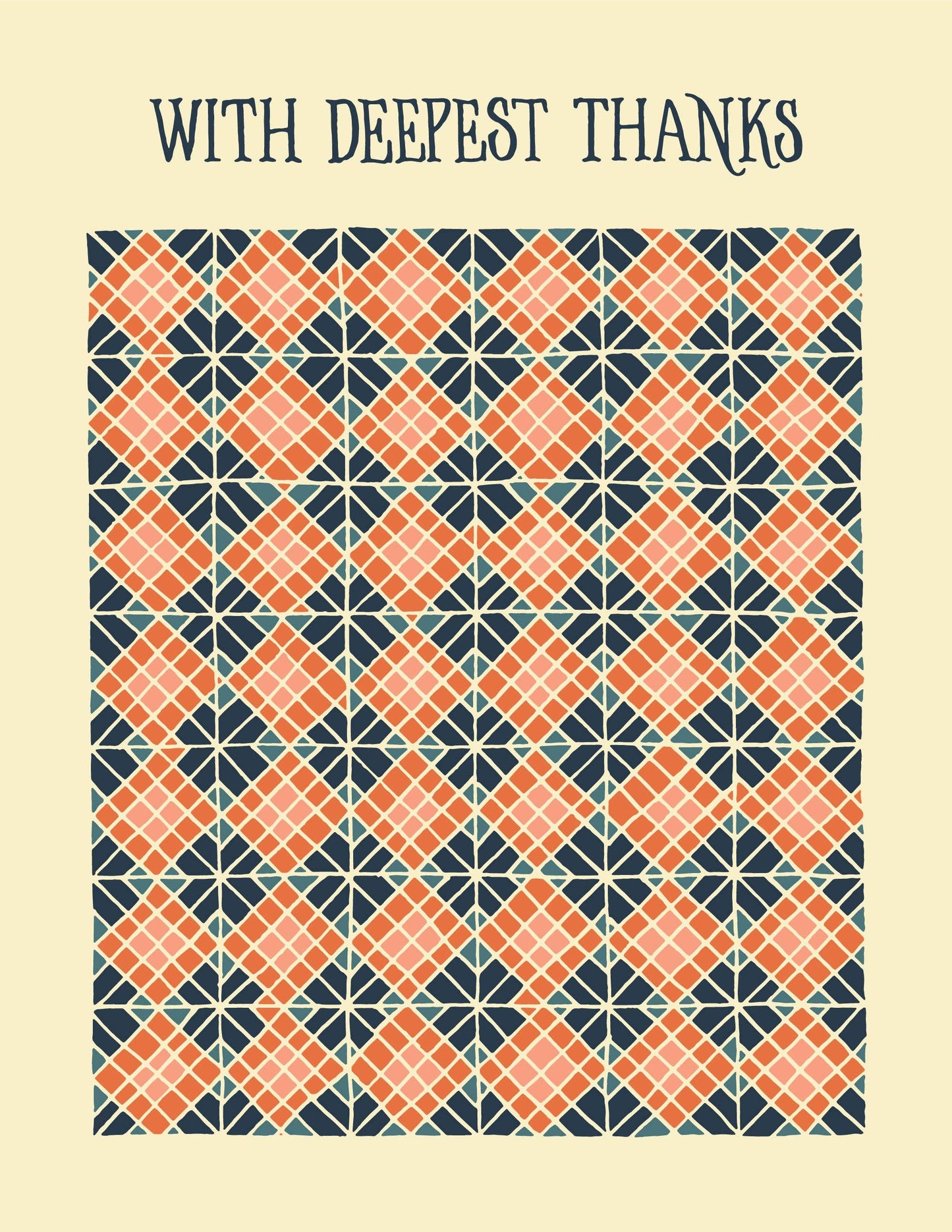 With Deepest Thanks Greeting Card - Set of 8