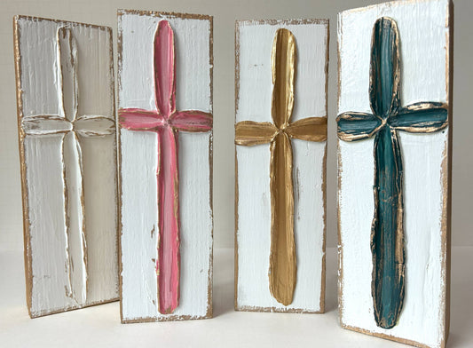Hand Painted Cross Decor