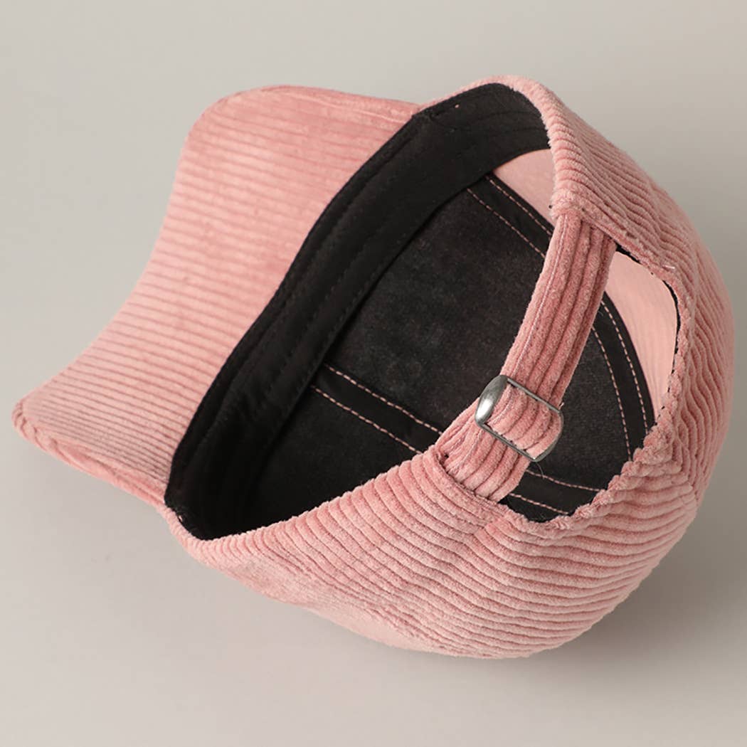 BLESSED Embroidered Corduroy Baseball Cap