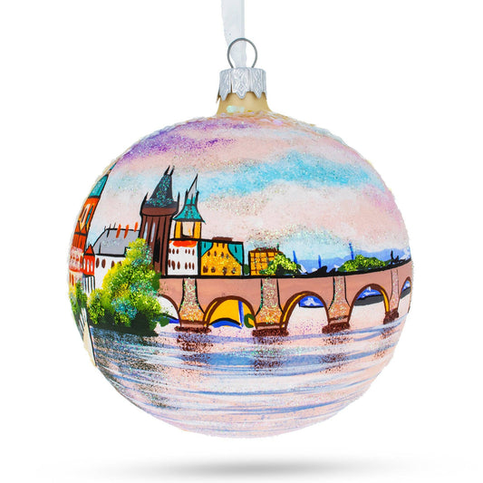 Karluv Most, Prague, Czech Republic Glass Ornament