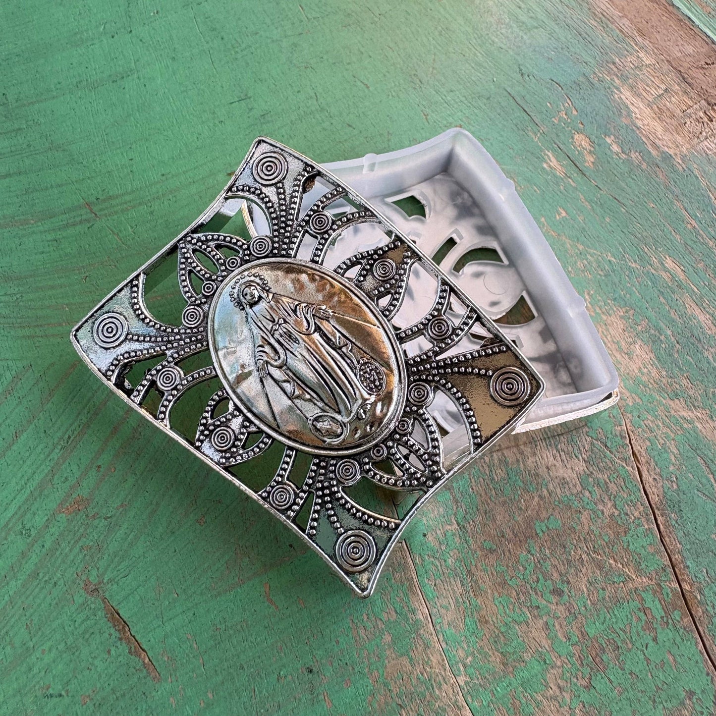 Rosary Or Keepsake Box With Image Of Our Lady