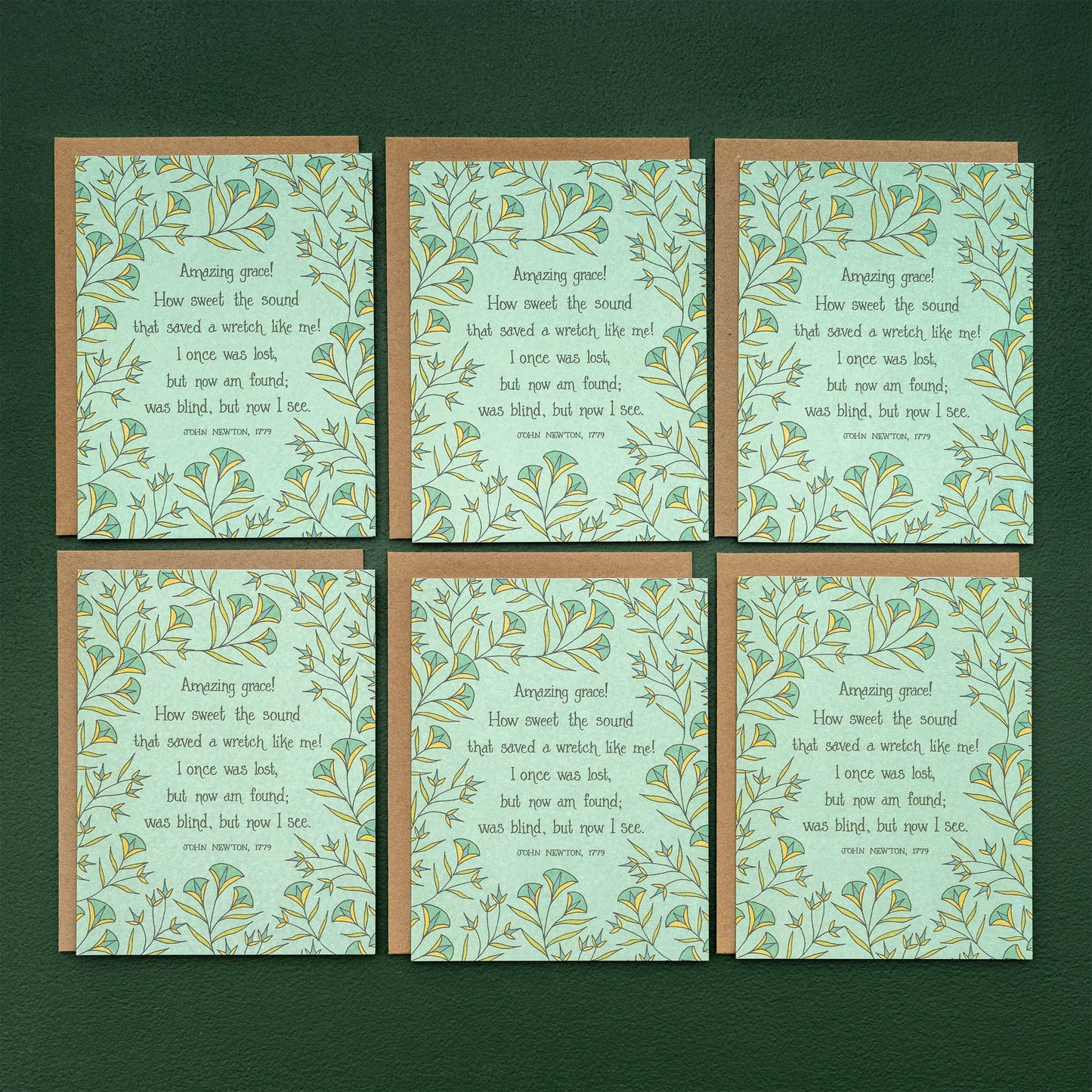 6 Hymn Greeting Cards - Amazing Grace