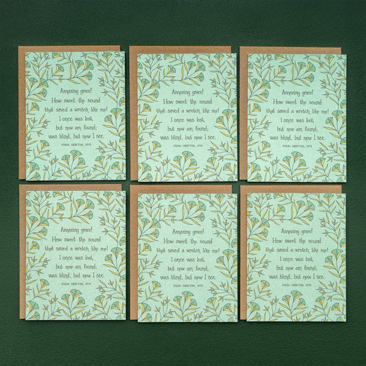 6 Hymn Greeting Cards - Amazing Grace