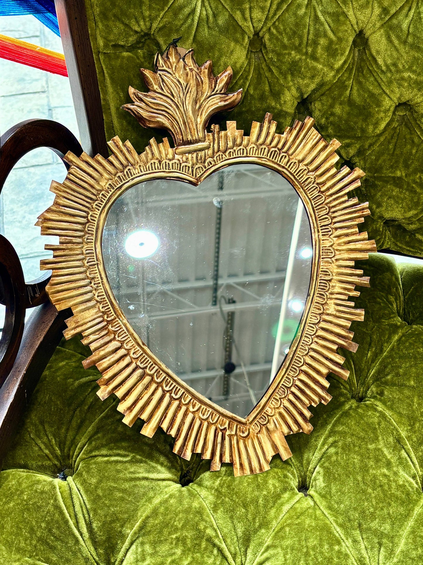 Tin Rays Sacred Heart Mirror