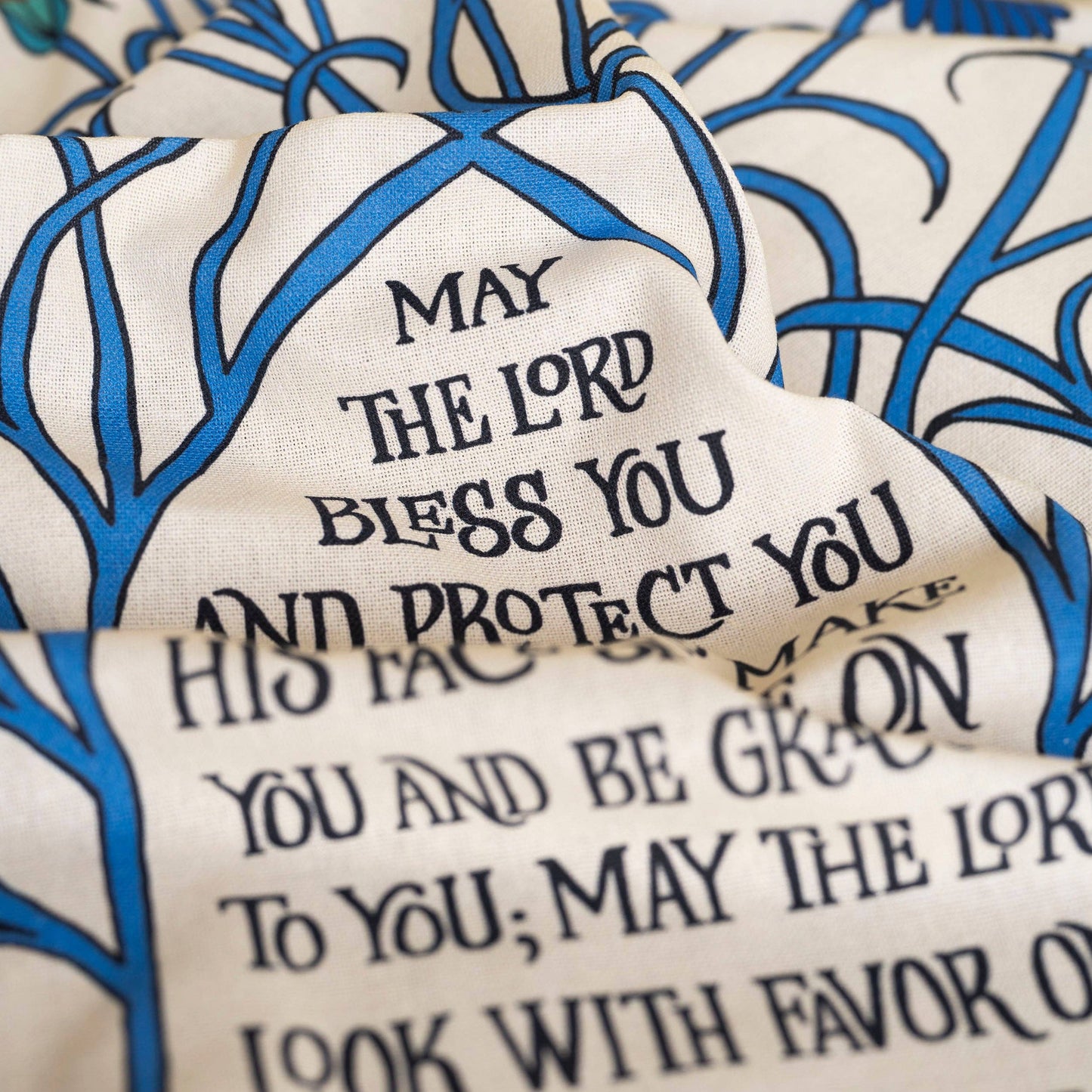 The Blessing Scripture Tea Towel ESV  – full color