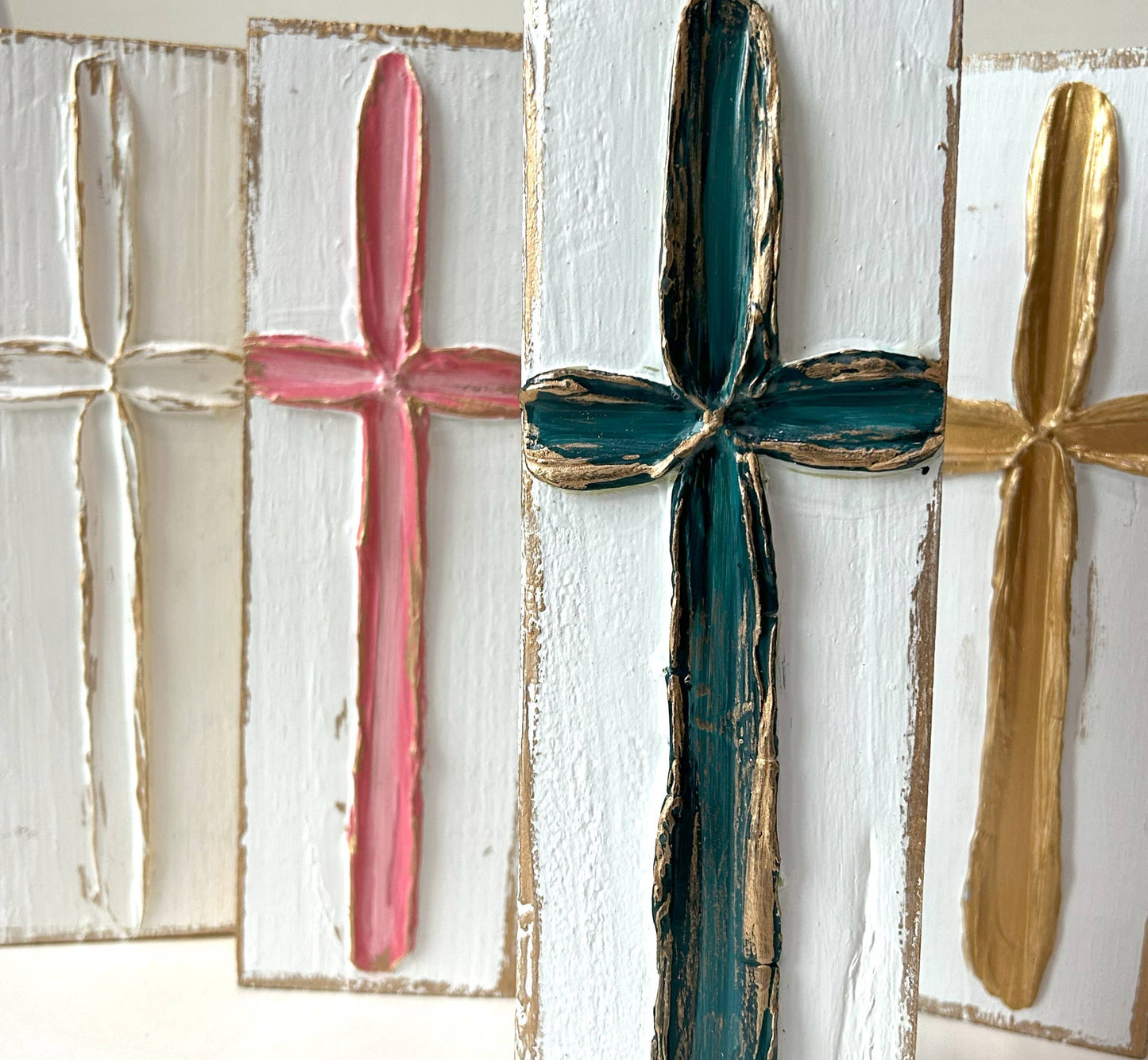 Hand Painted Cross Decor