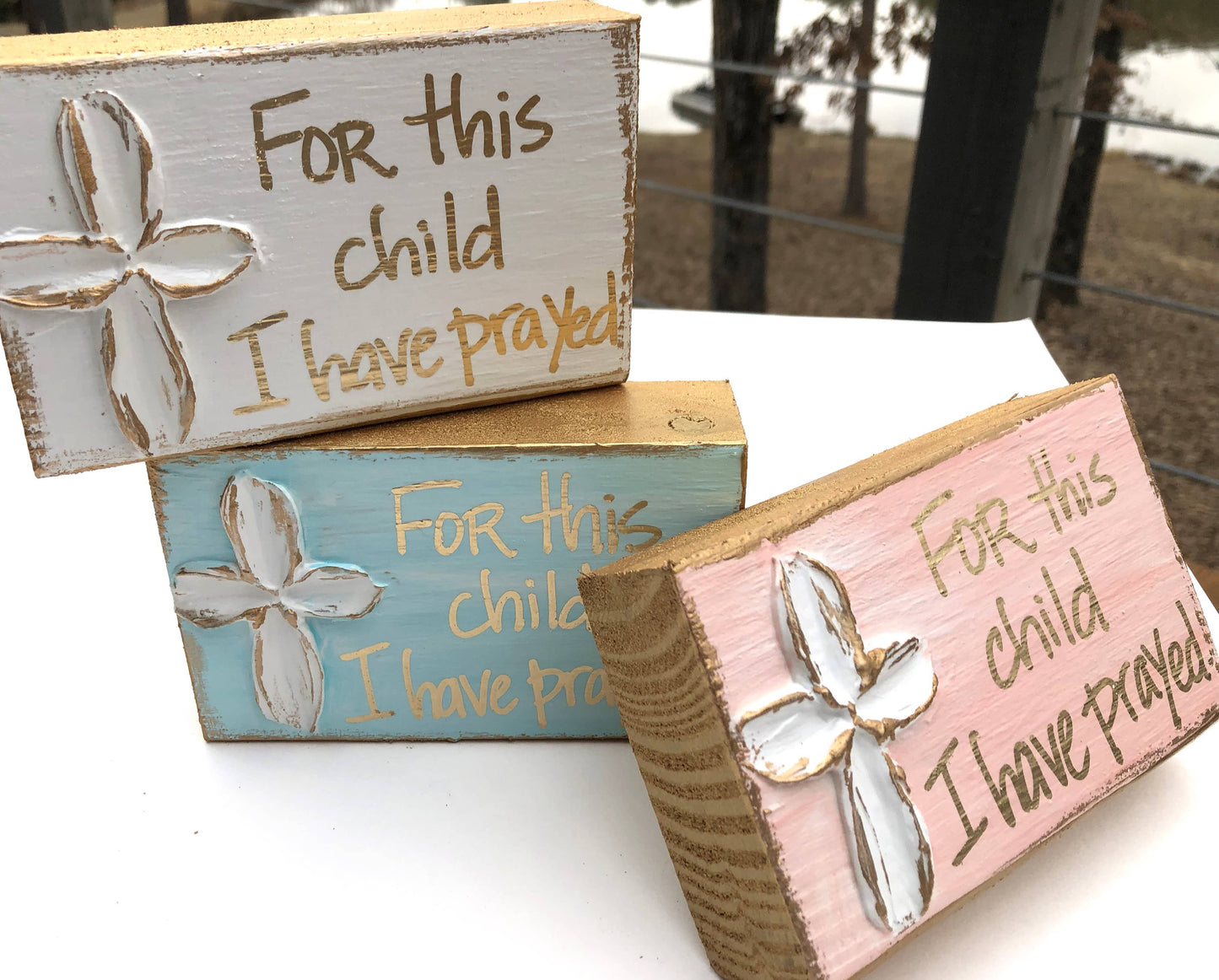 Hand Painted "For This Child" Sign