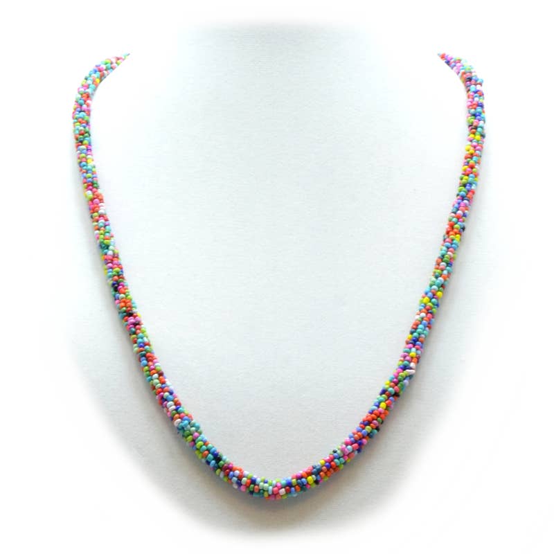 Hand Beaded Necklace - Multi