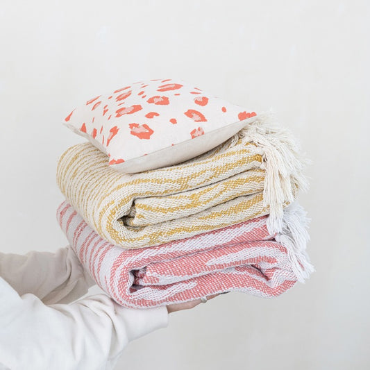 Cotton Slub Printed Pillow