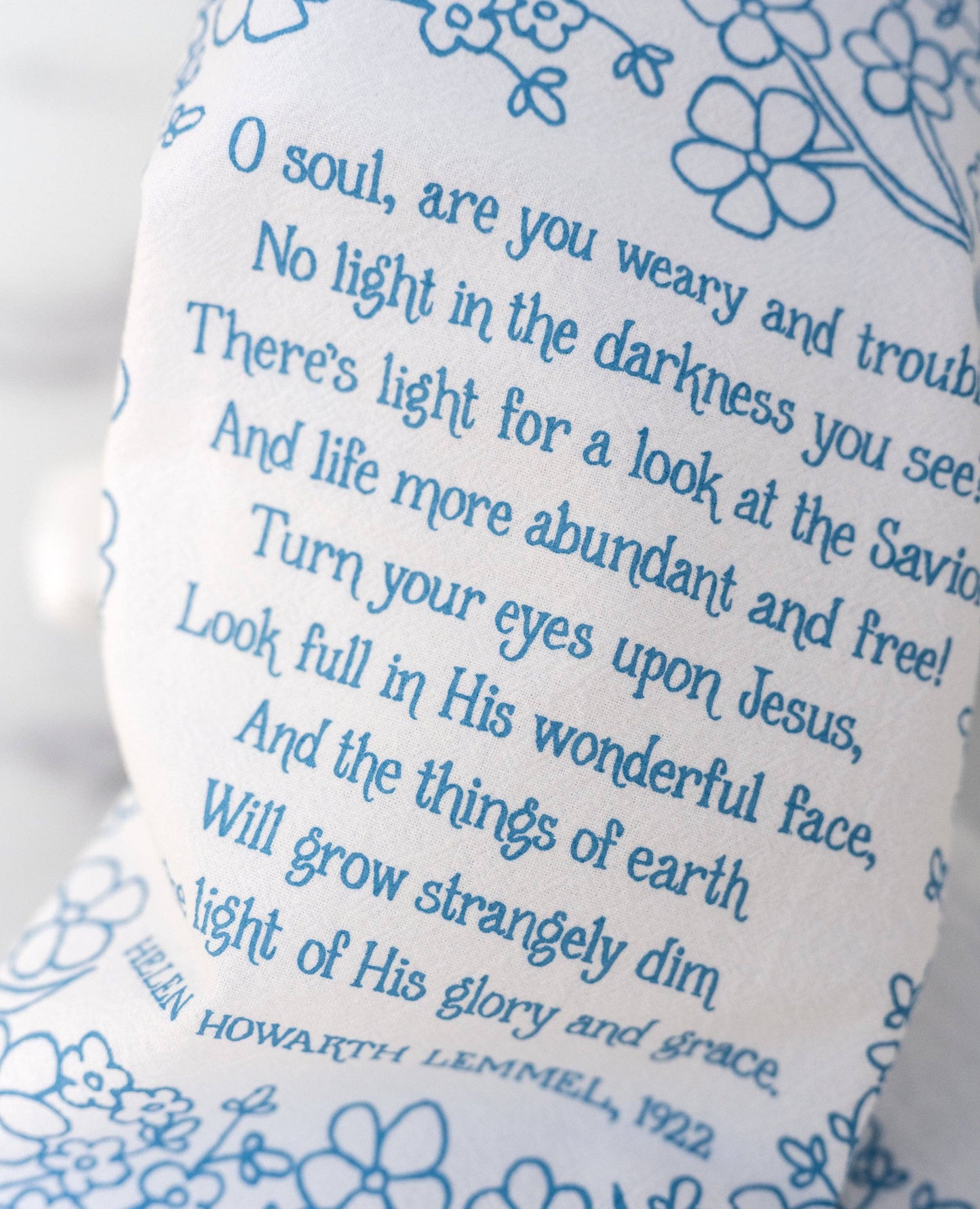 Turn Your Eyes Upon Jesus Hymn Tea Towel