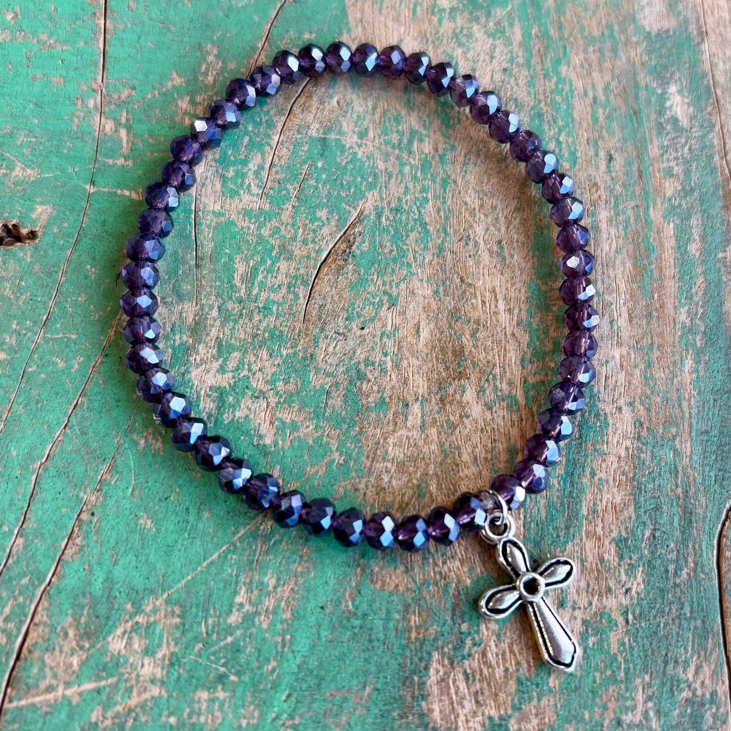 Sweet Crystal Cross Bracelet