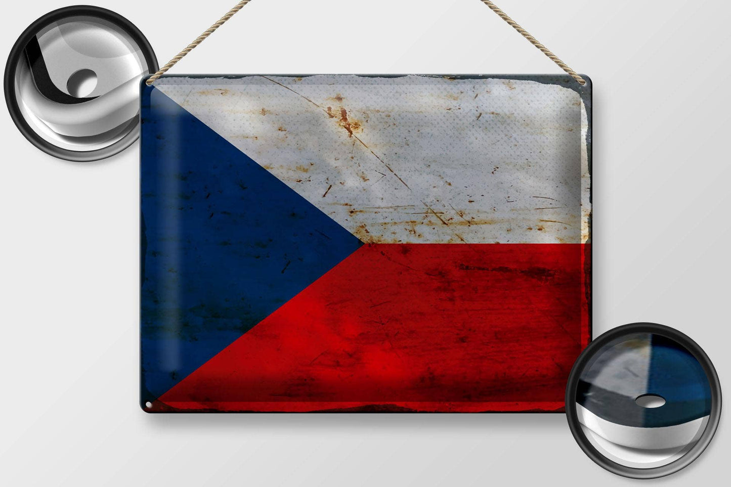 Czech Republic Rust Decorative Tin Sign