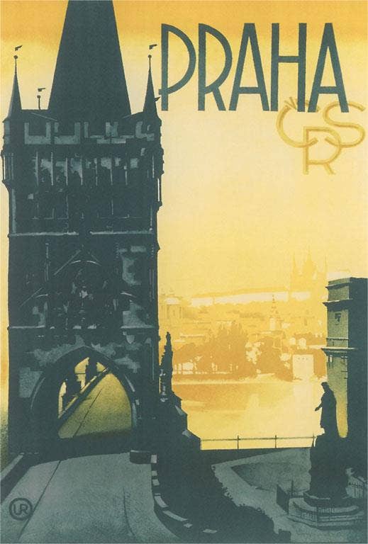 Greeting Card Prague Travel Poster