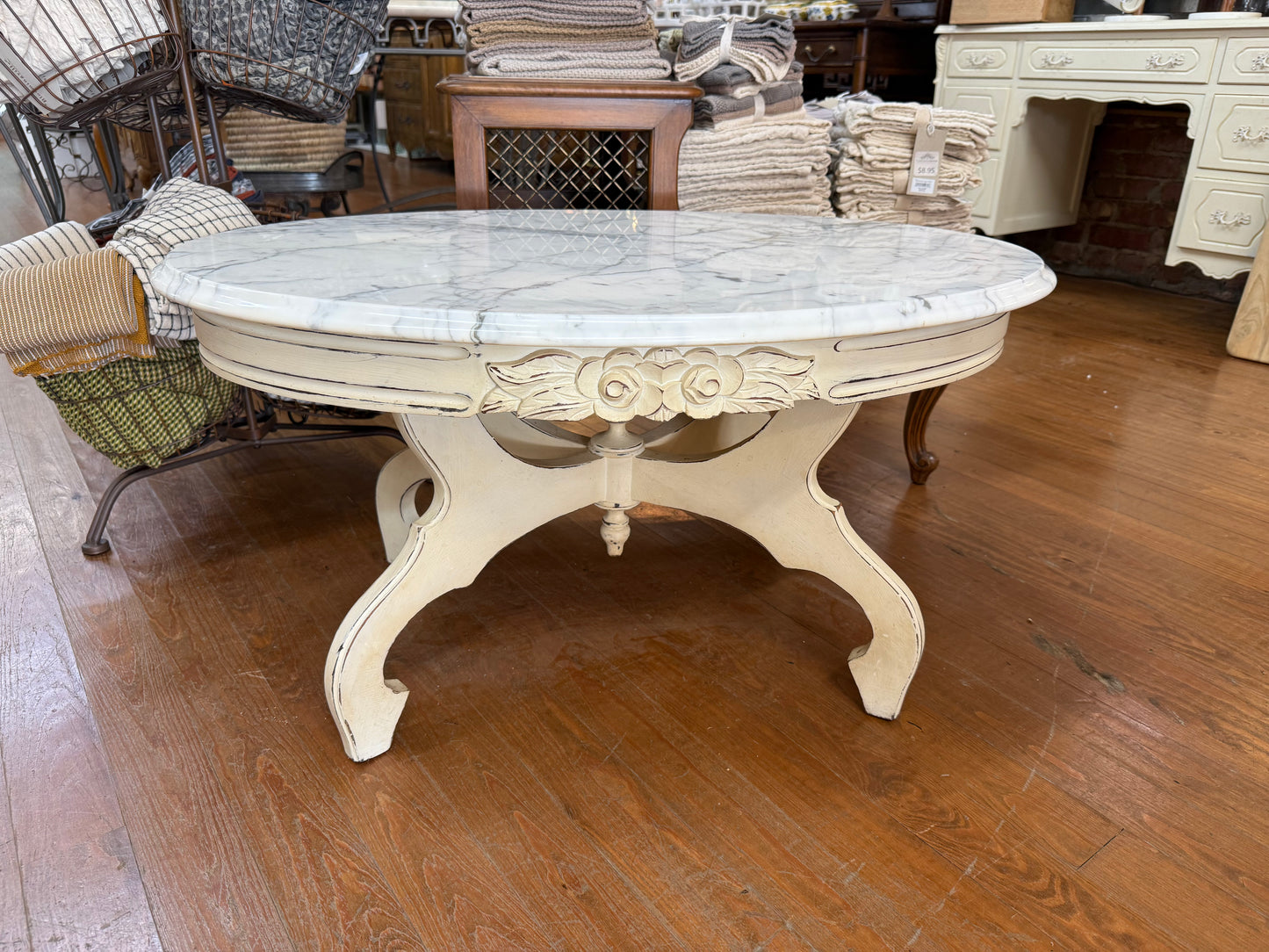 Vintage Italian Marble-Top Table
