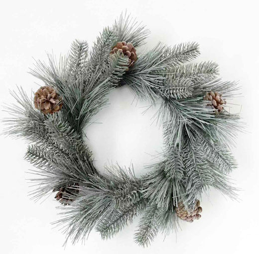 Frosted Pinecone Wreath