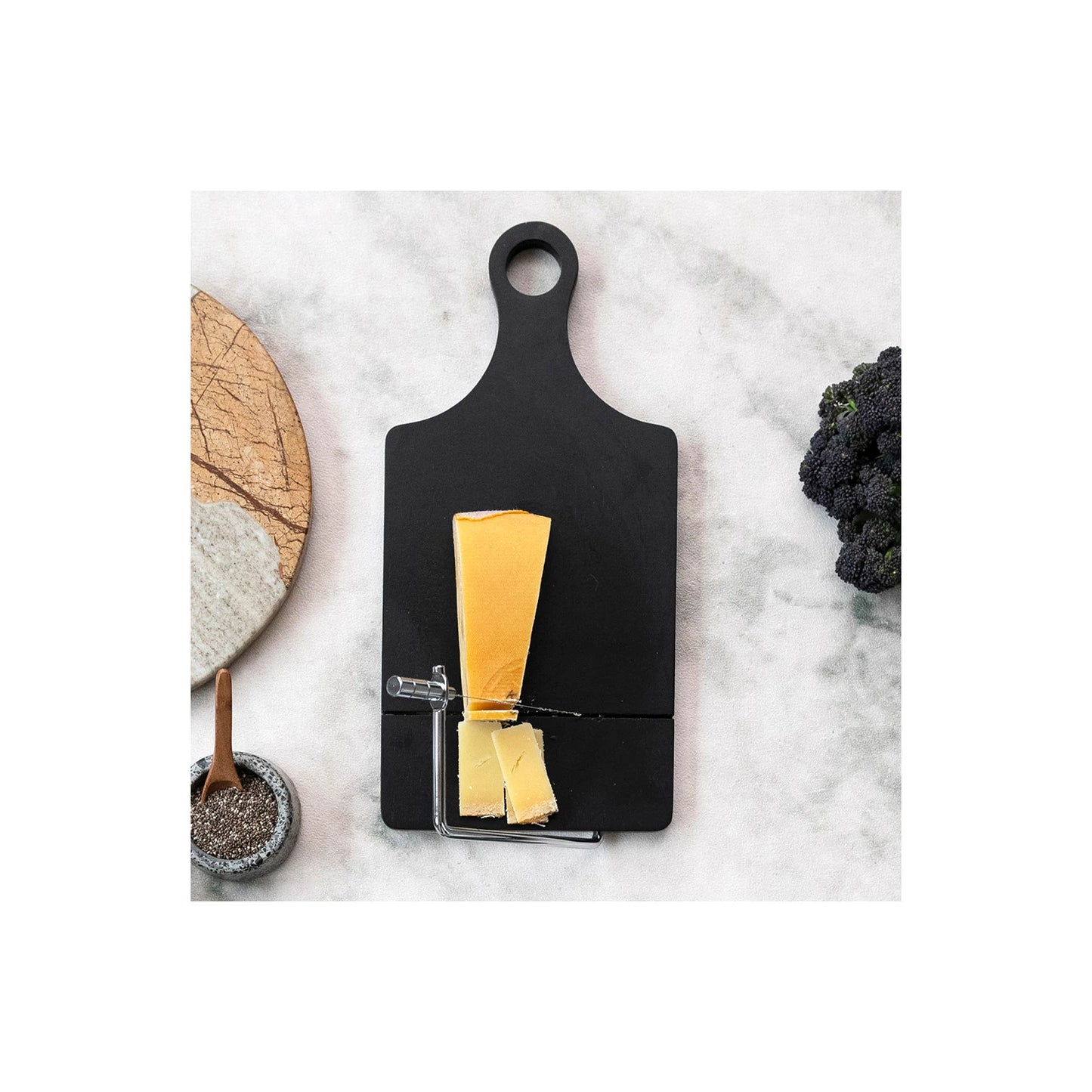 Acacia Wood & Stainless Steel Cheese Slicer