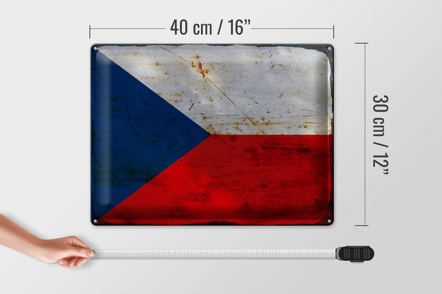 Czech Republic Rust Decorative Tin Sign