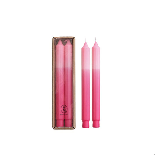 10" 2 Tone Pleated Taper Candle
