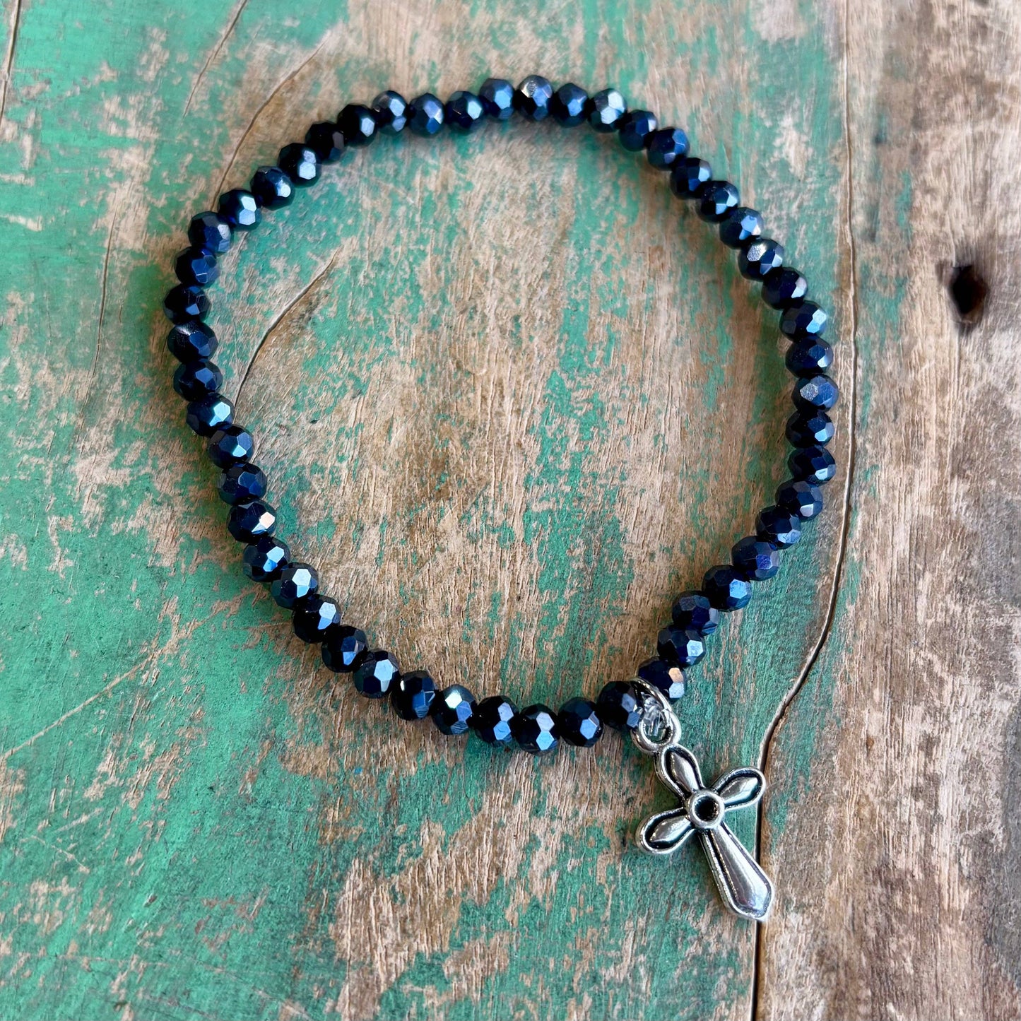 Sweet Crystal Cross Bracelet