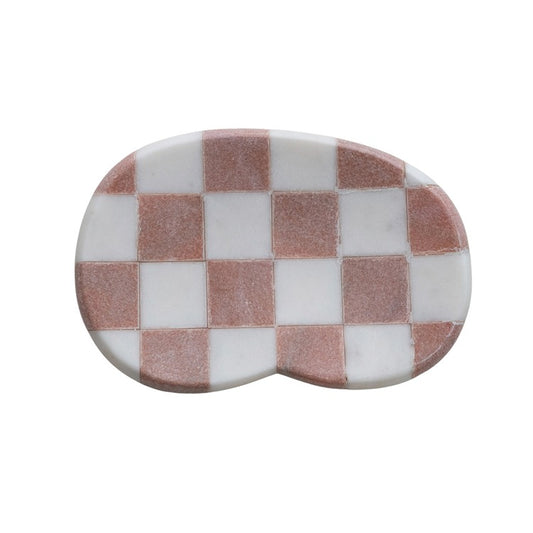 Marble Check Pattern Dish