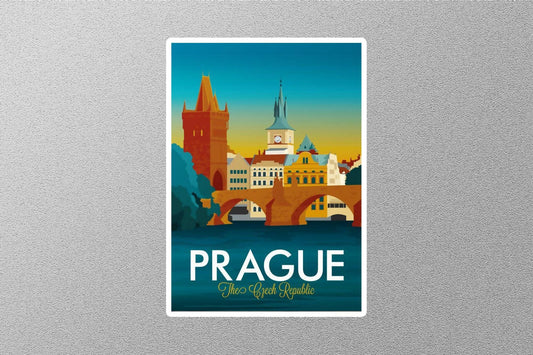 Vintage Prague The Czech Republic Travel Sticker
