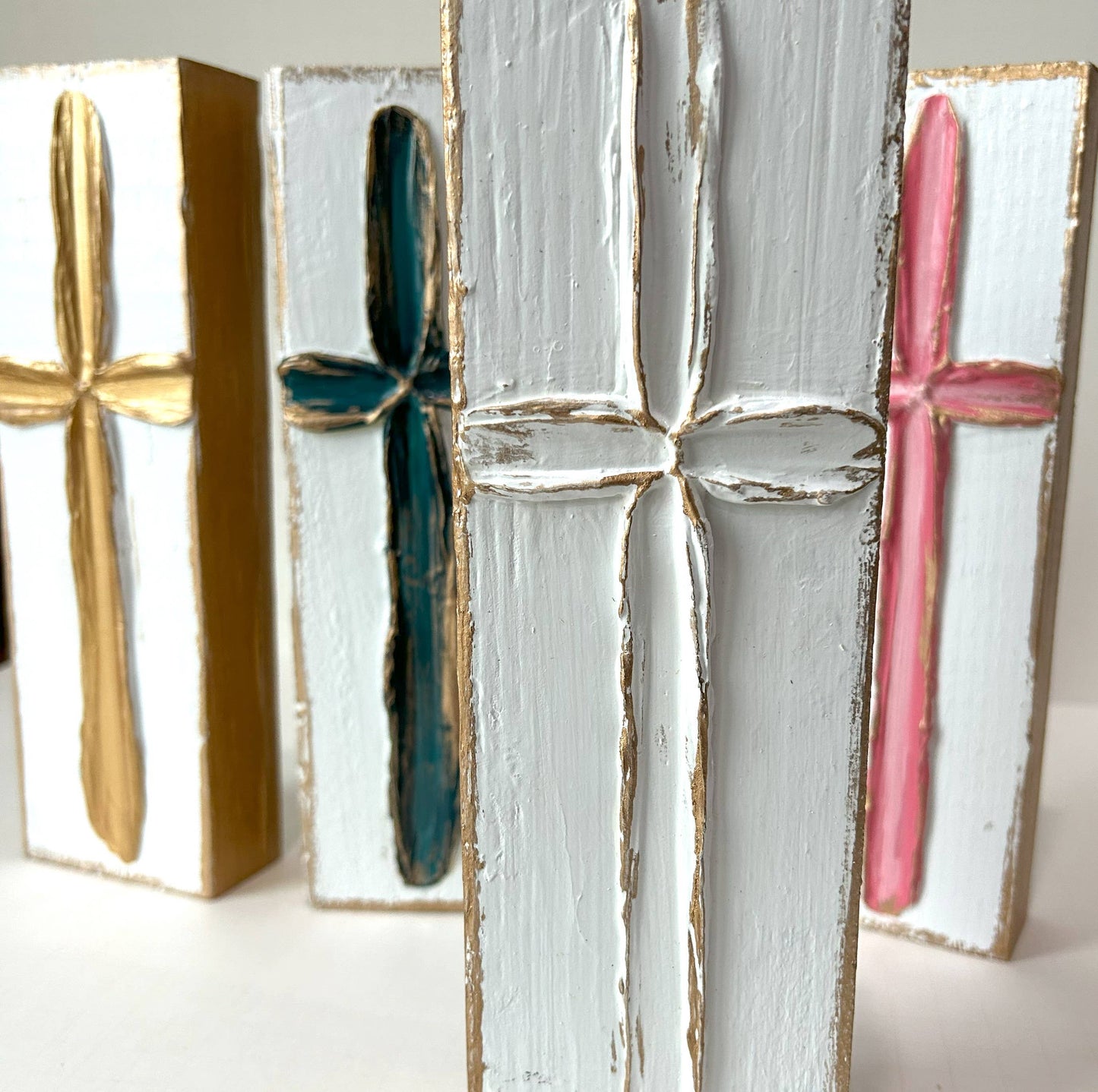 Hand Painted Cross Decor