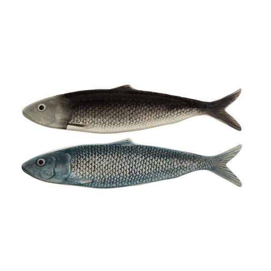 Hand-Painted Sardine Plate