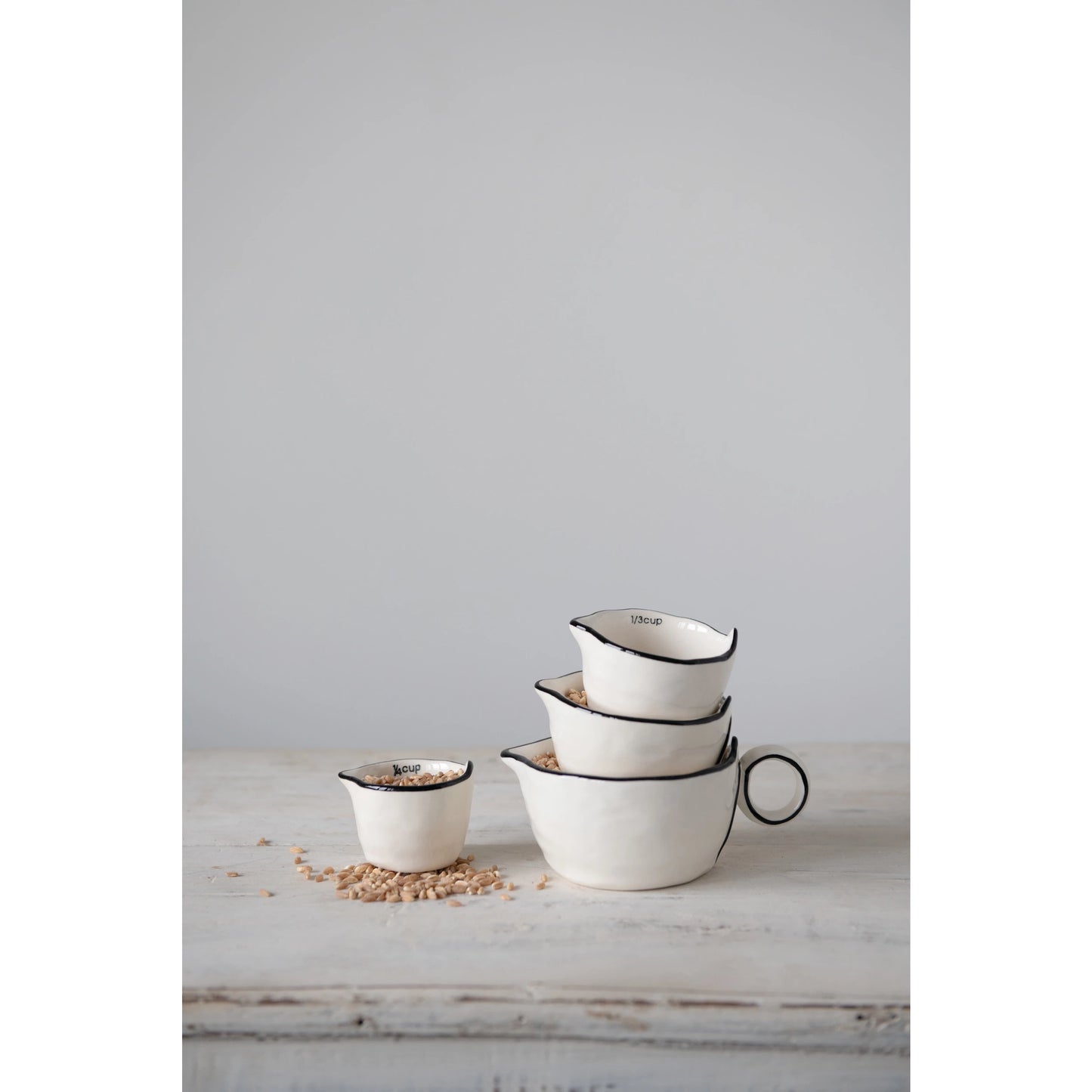 Stoneware Measuring Cups, Set of 4