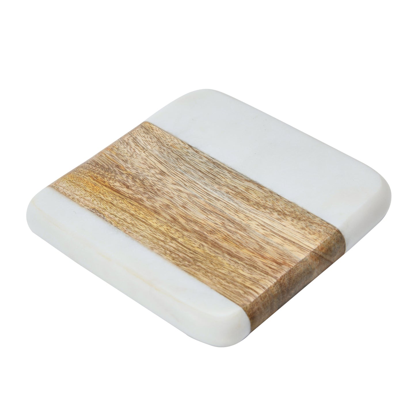 Marble and Acacia Wood Coasters